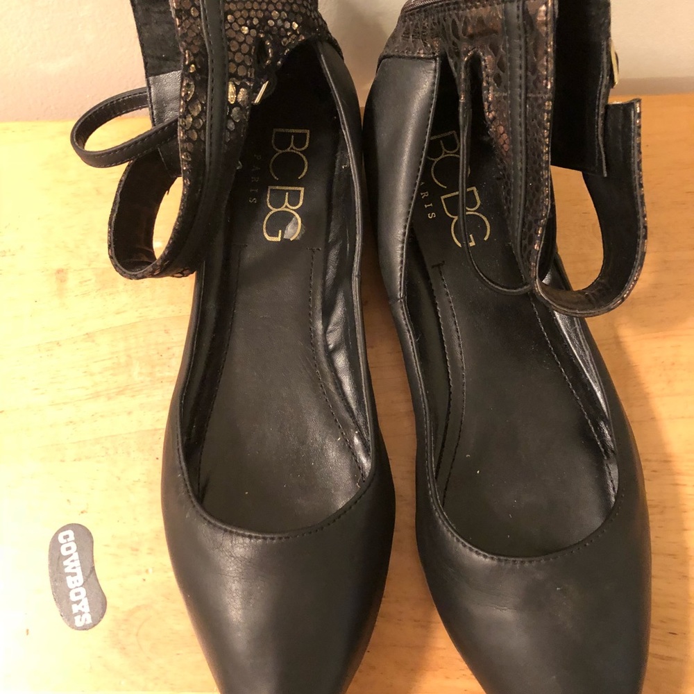 BCBG Ankle Strap Flats